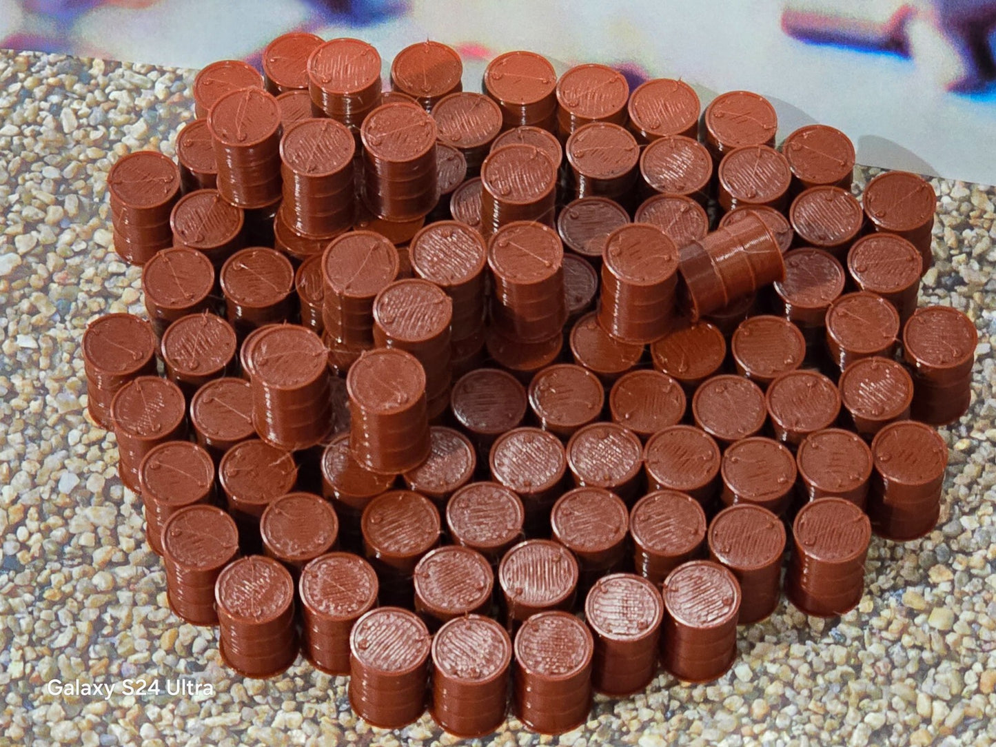 Oil Drum Barrels OO Gauge New Red Oxide 1:76 Scale Models Train Railway 50 Pack