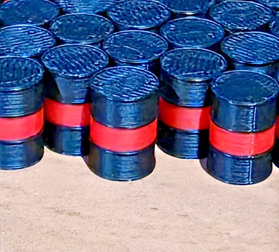 Oil Drum Barrels OO Gauge 100x Black-Red Texaco Style Model Scenery