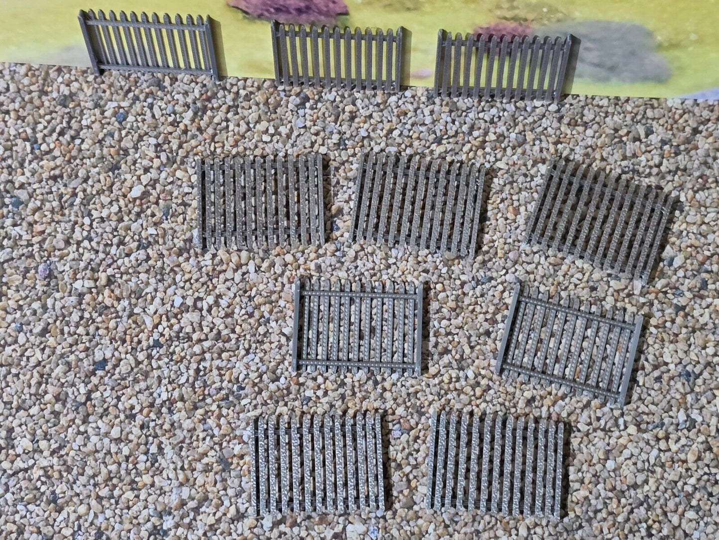 Security Fencing 6ft OO HO Gauge New 10 Pack 1:76 Scale Models Train Railway