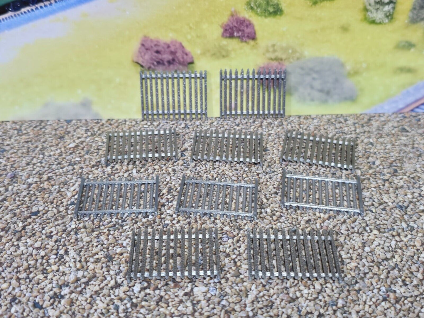 Security Fencing 6ft OO HO Gauge New 10 Pack 1:76 Scale Models Train Railway