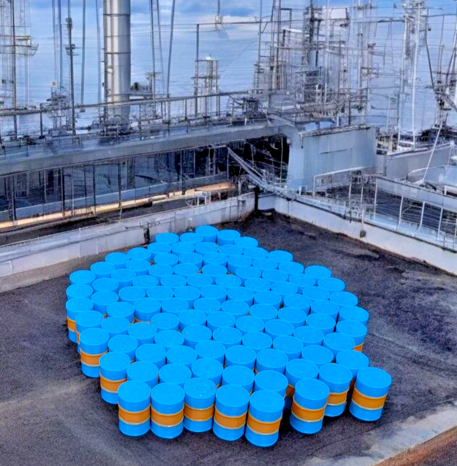 Oil Drum Barrels OO Gauge 100x Sky Blue & Orange Gulf Style Model Scenery
