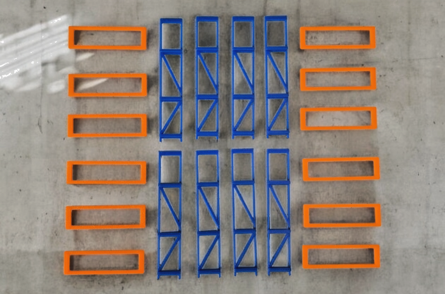 Pallet Racking Racks 1:76 Scale OO Gauge Model Train Railways Dioramas x 4 Sets