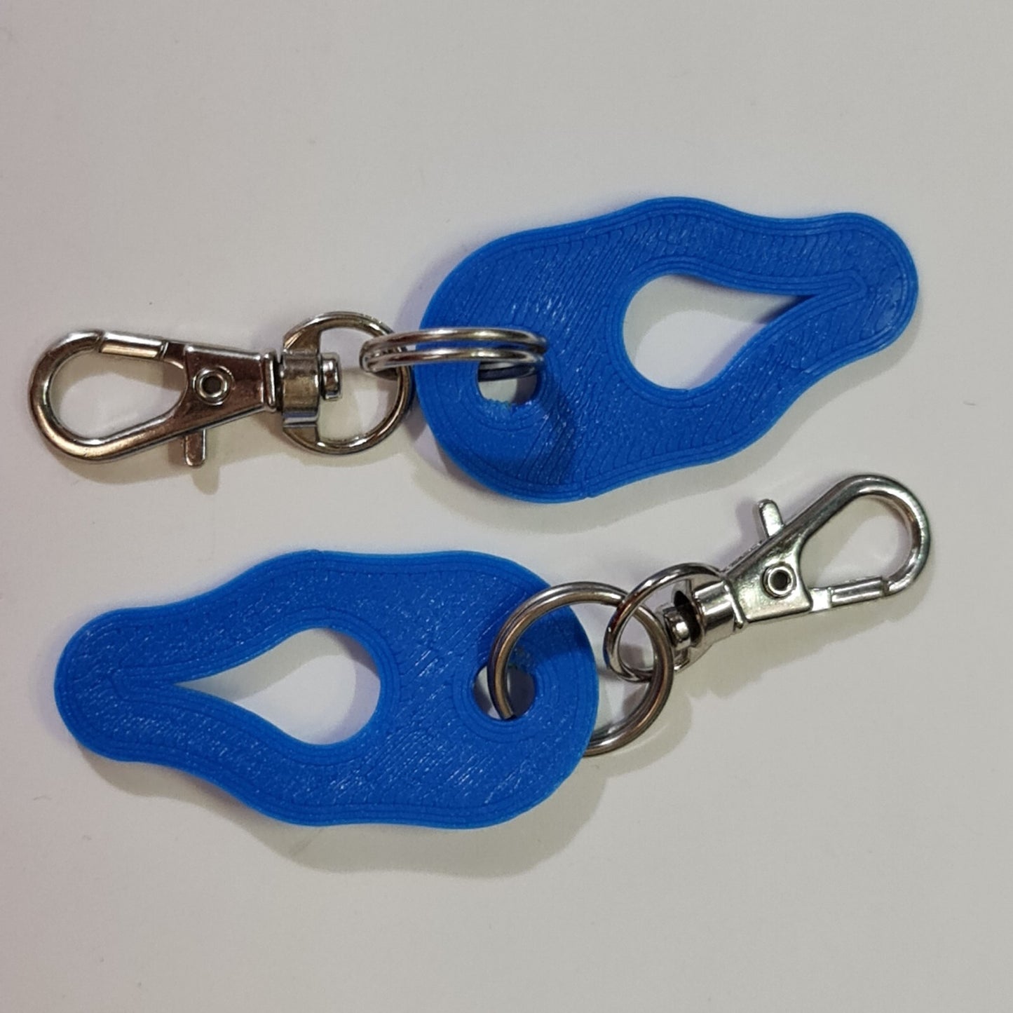 2 x Key Ring Tick Removal Tools Blue PLA Plastic Biodegradable, dog cat horse