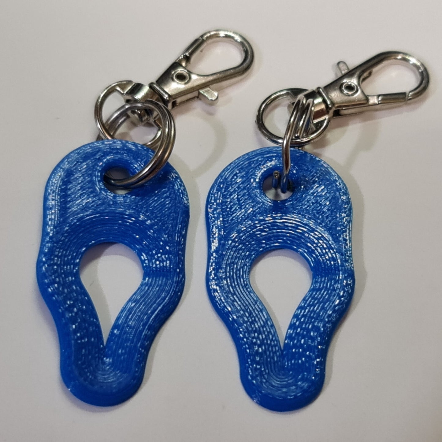 2 x Key Ring Tick Removal Tools Blue PLA Plastic Biodegradable, dog cat horse