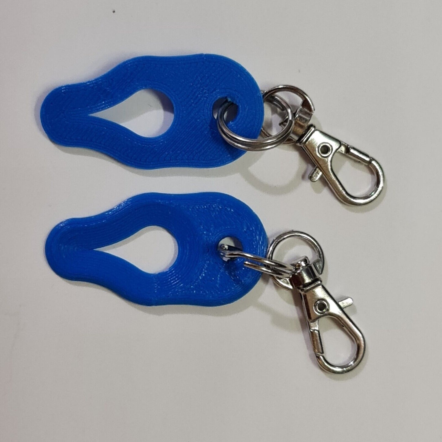 2 x Key Ring Tick Removal Tools Blue PLA Plastic Biodegradable, dog cat horse