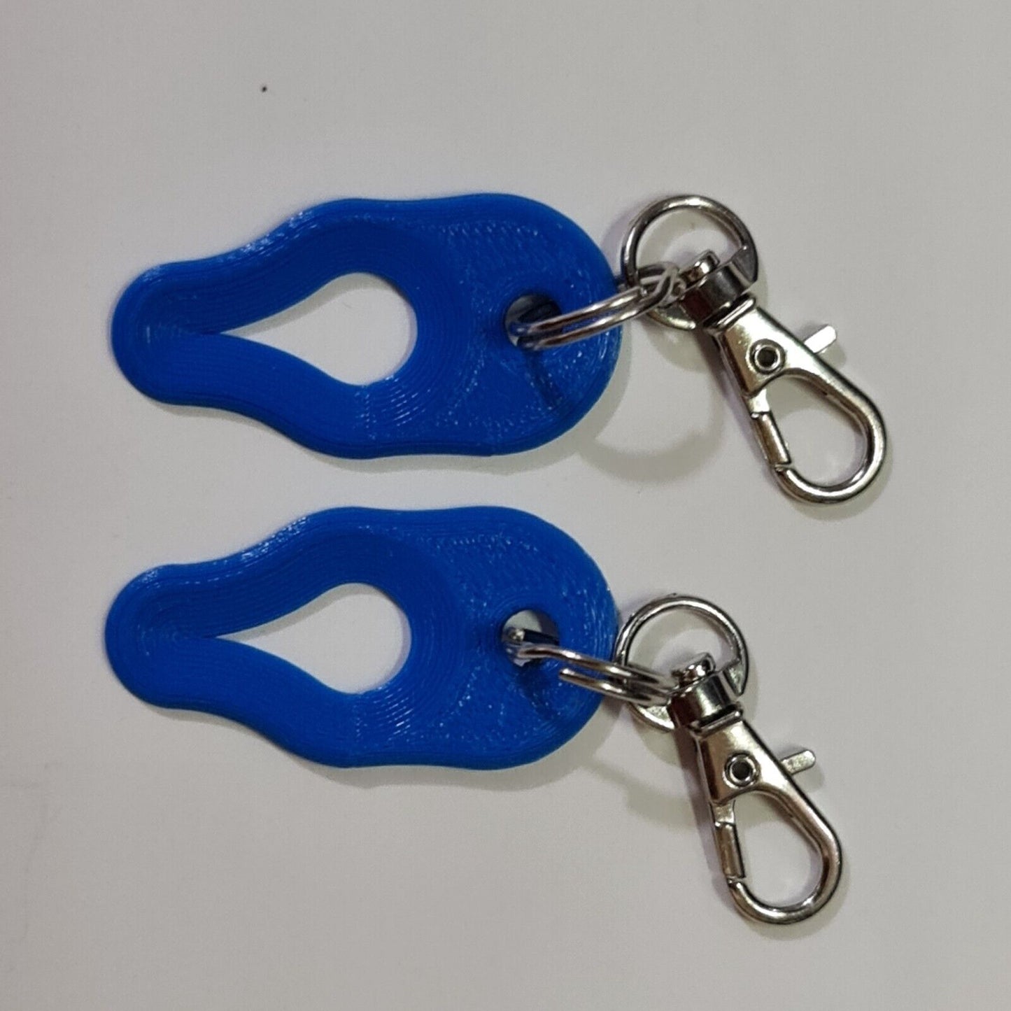 2 x Key Ring Tick Removal Tools Blue PLA Plastic Biodegradable, dog cat horse