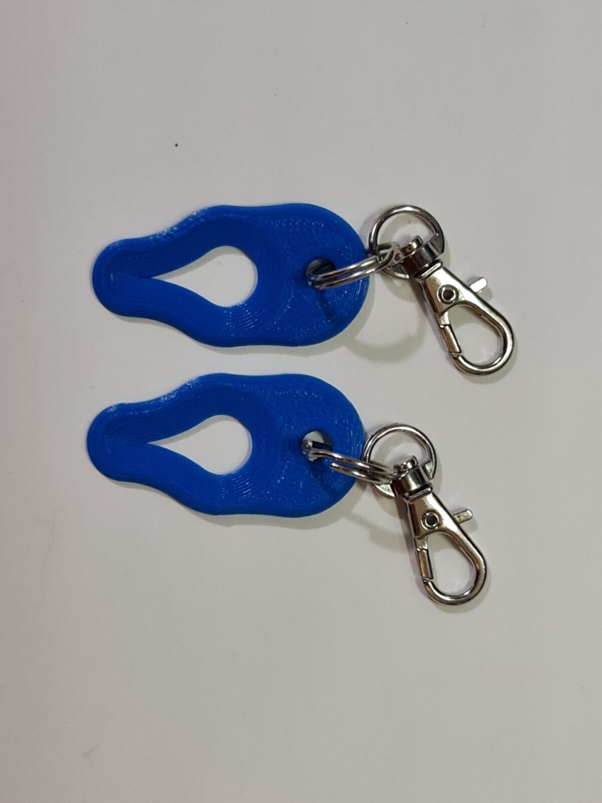 2 x Key Ring Tick Removal Tools Blue PLA Plastic Biodegradable, dog cat horse