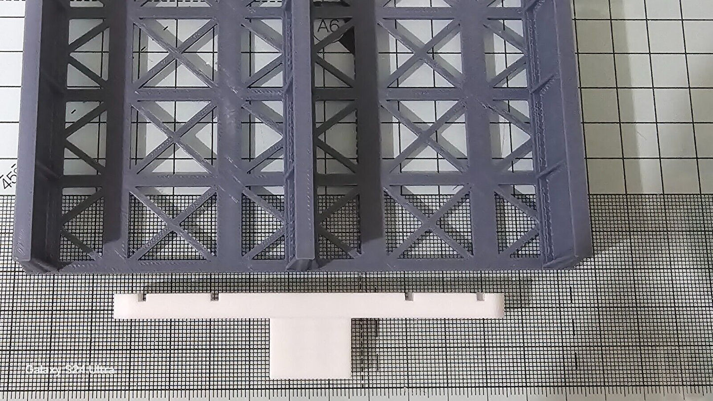 Iron Girder Bridge OO Gauge 600mm Double Track Model Railway Train 1:76 Scale