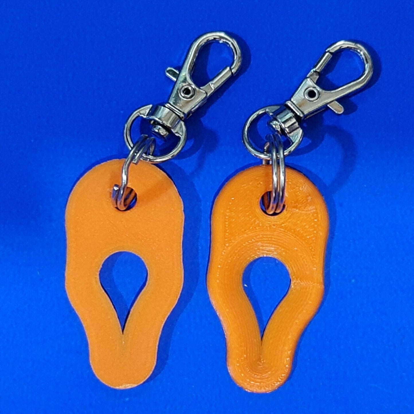 2 x Key Ring Tick Removal Tools Orange PLA Plastic Biodegradable, dog cat horse