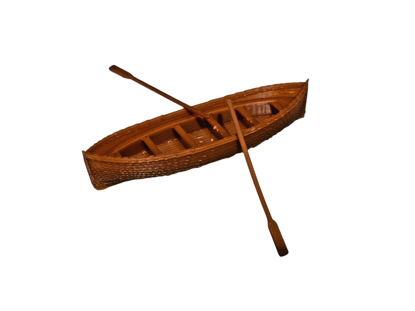 Row Rowing Boat with Oars OO HO Gauge 1:76 Scale Models Train Railway Set of 3