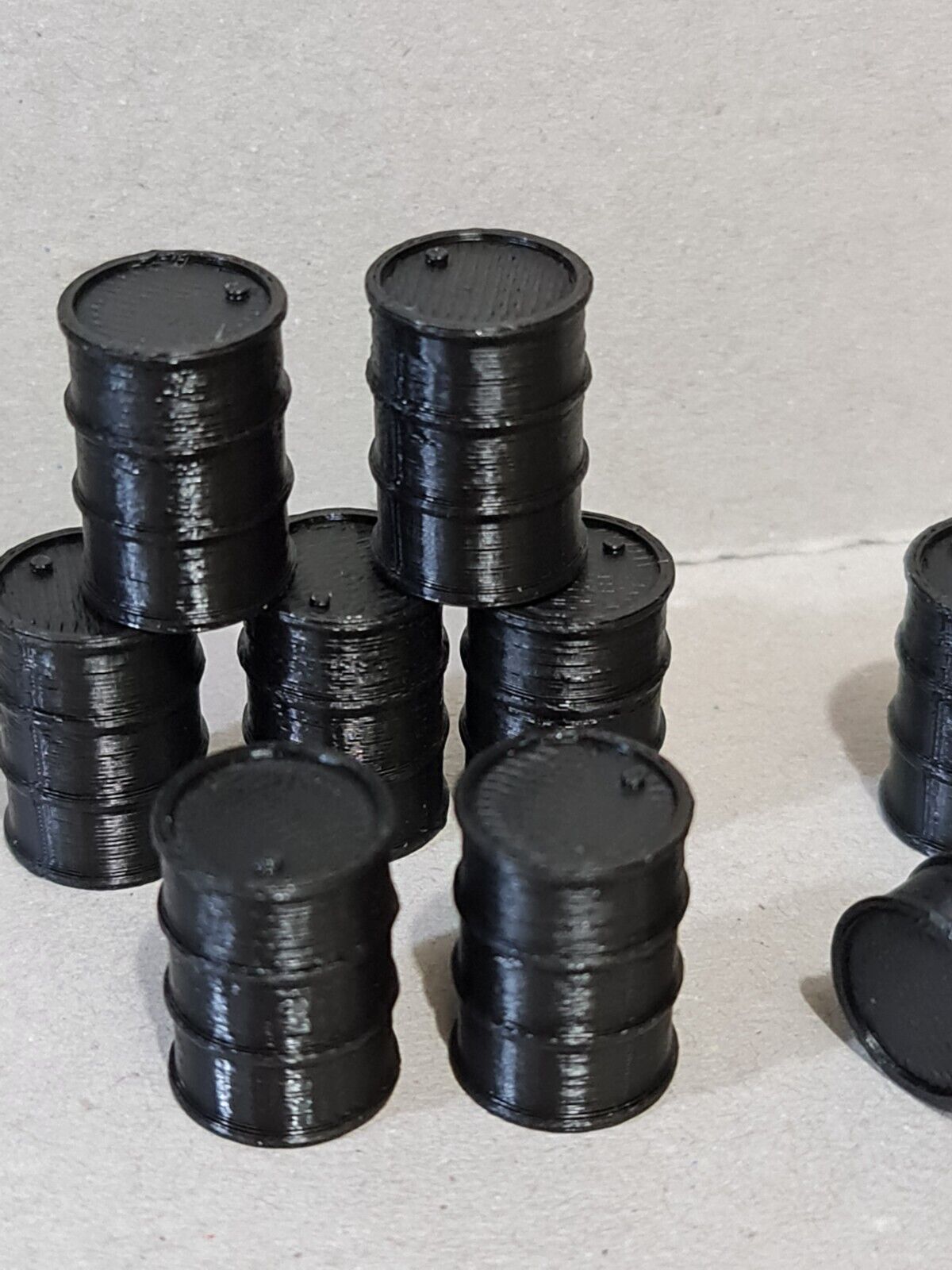 New Black Oil Drum Barrels 1:43 Scale Models diorama accessories Truck Lorry