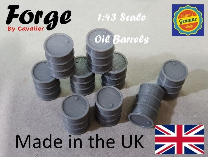18 New Grey Oil Drum Barrels 1:43 Scale Models diorama accessories Truck Lorry