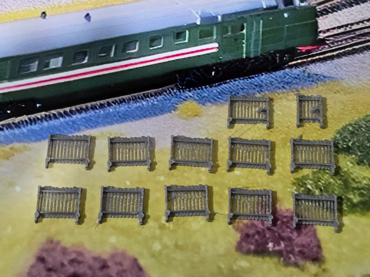 Security Fencing 6ft Z Gauge New 10 Pack 1:220 Scale Models Train Railway