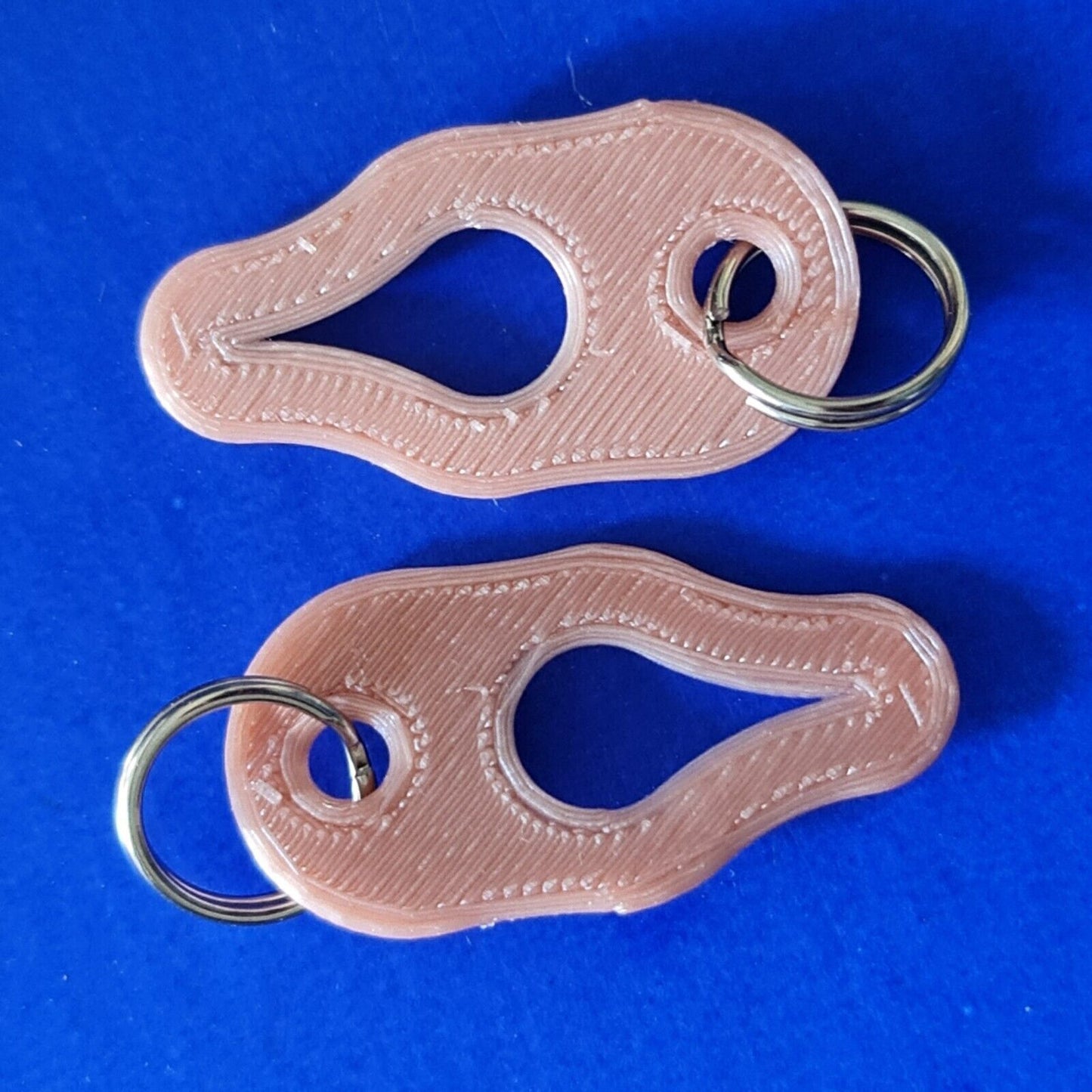 2 x Key Ring Tick Removal Tools Silk Rose Gold PLA Plastic dog cat horse human