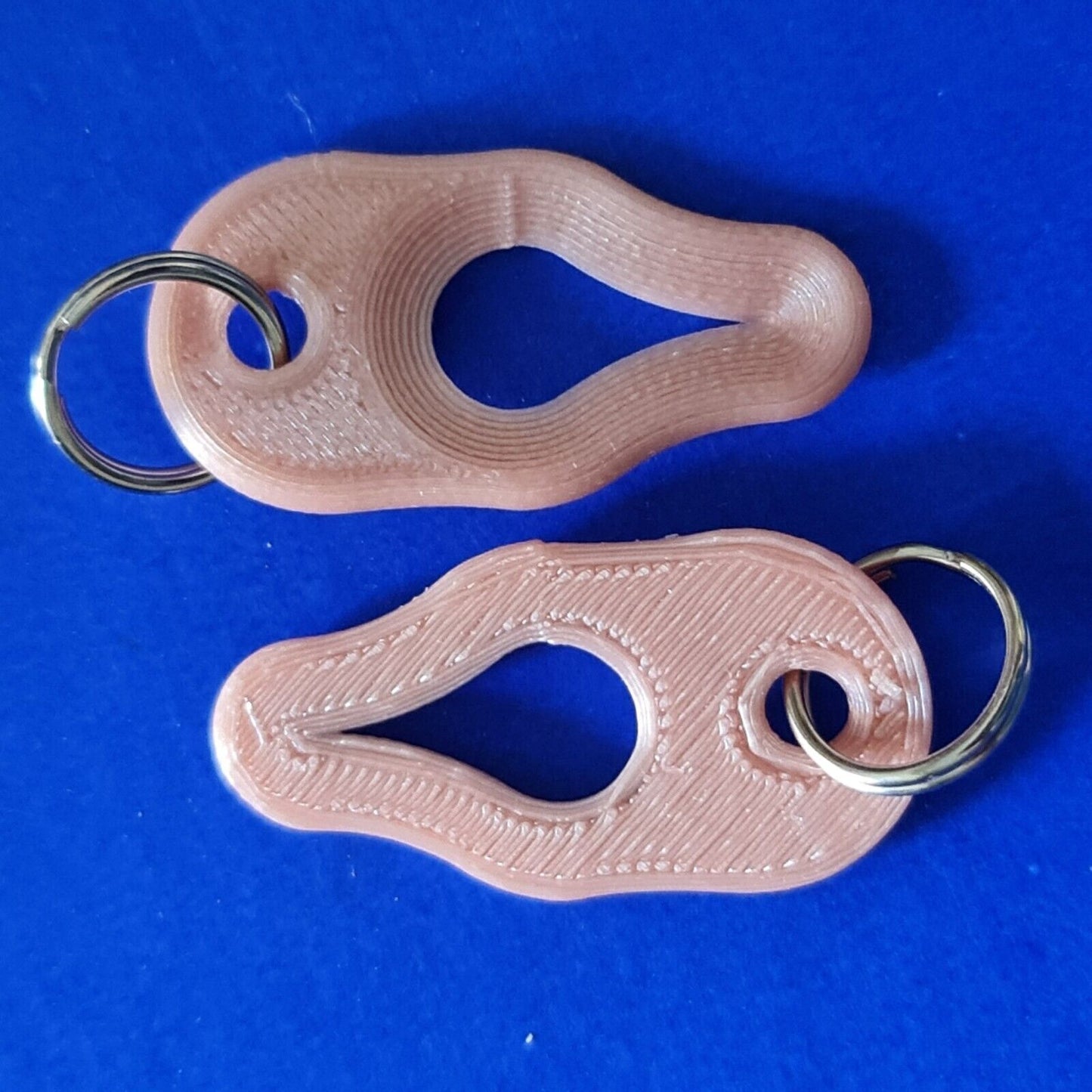 2 x Key Ring Tick Removal Tools Silk Rose Gold PLA Plastic dog cat horse human