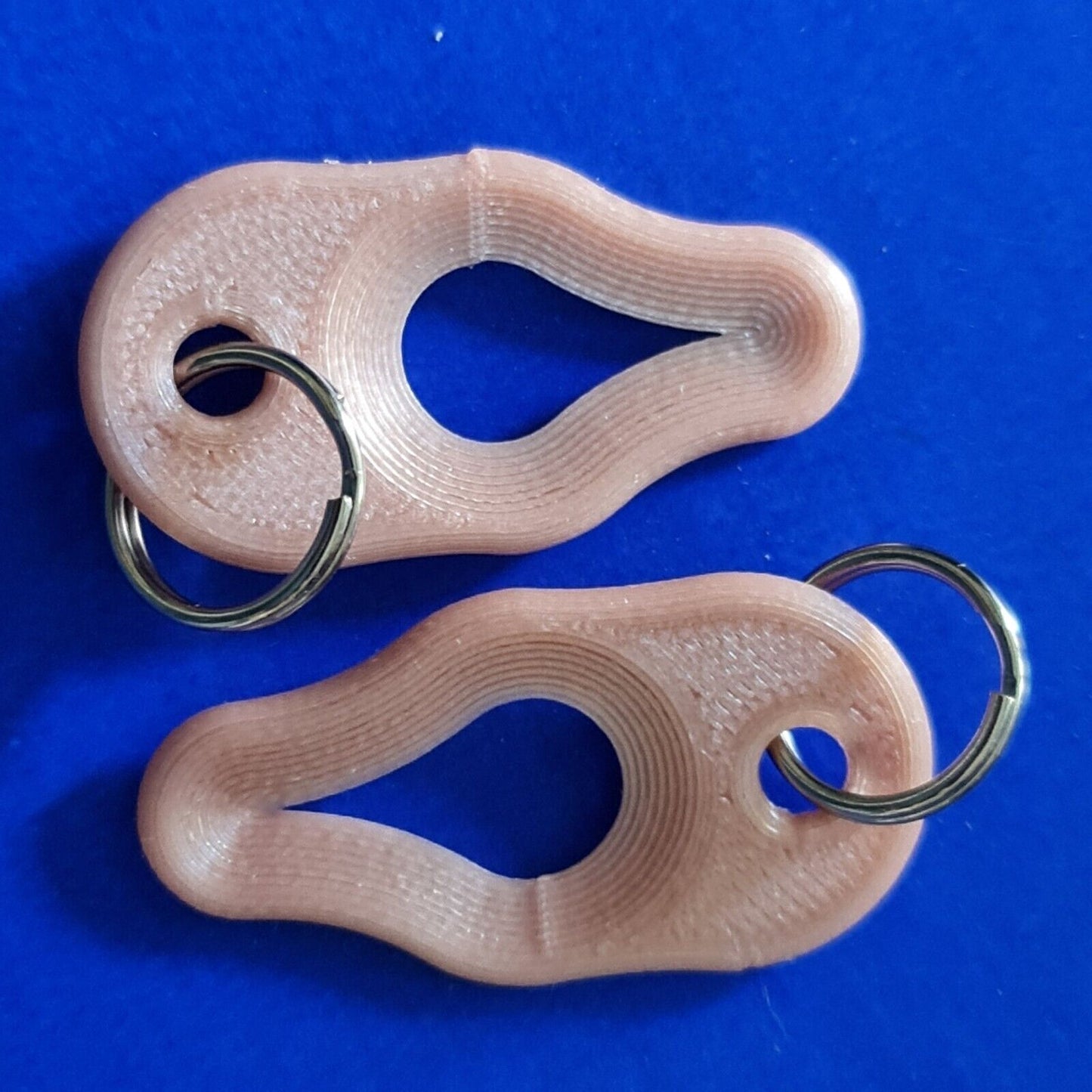 2 x Key Ring Tick Removal Tools Silk Rose Gold PLA Plastic dog cat horse human