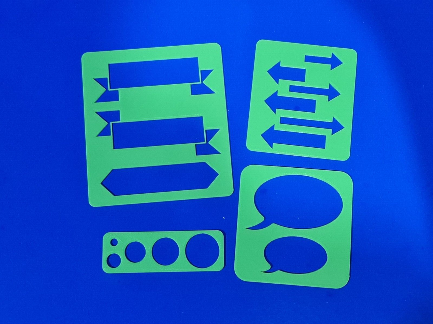 Set of 4 Quality New Journaling Scrapbooking Crafting Stencils