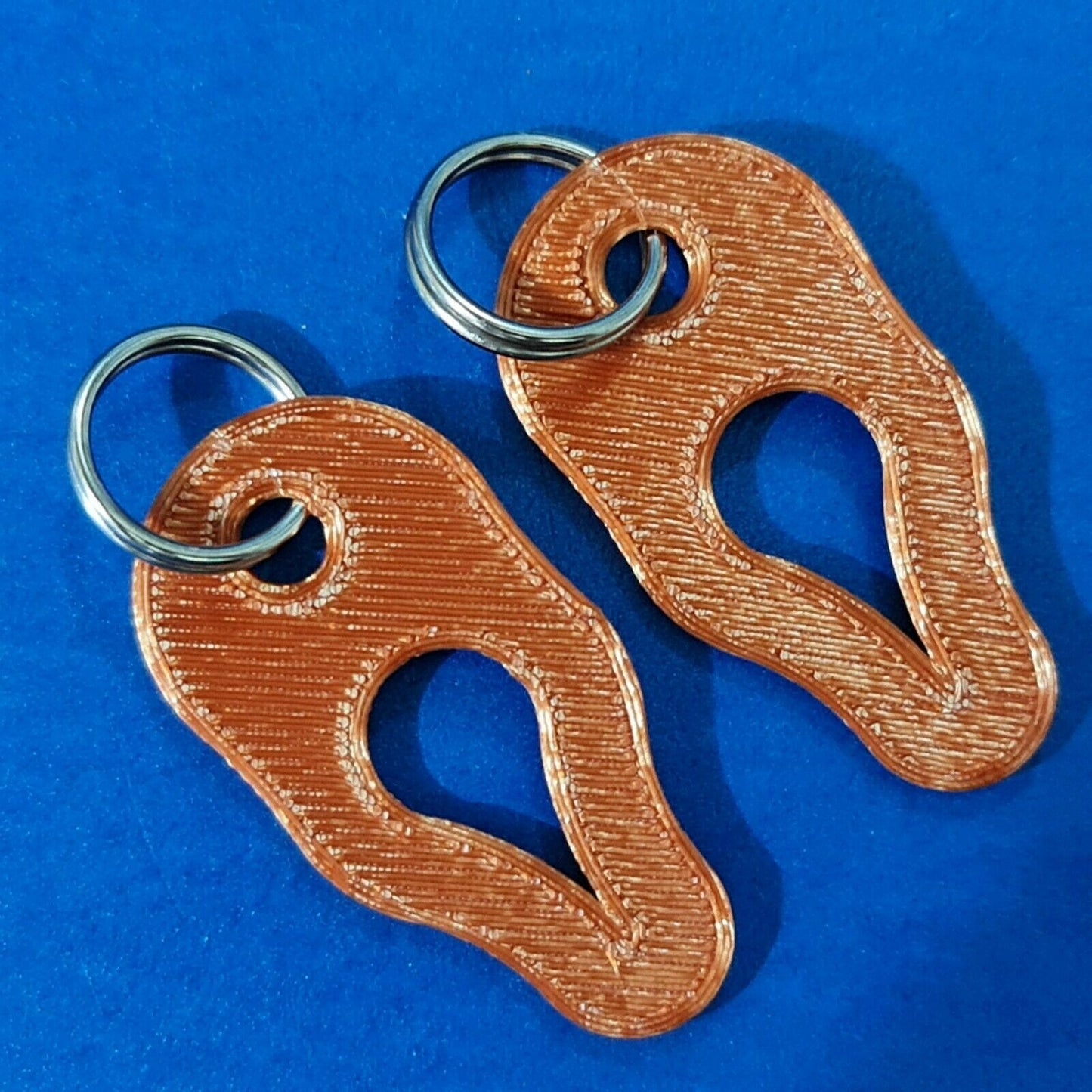 2 x Key Ring Tick Removal Tools Copper PLA Plastic Biodegradable, dog cat horse