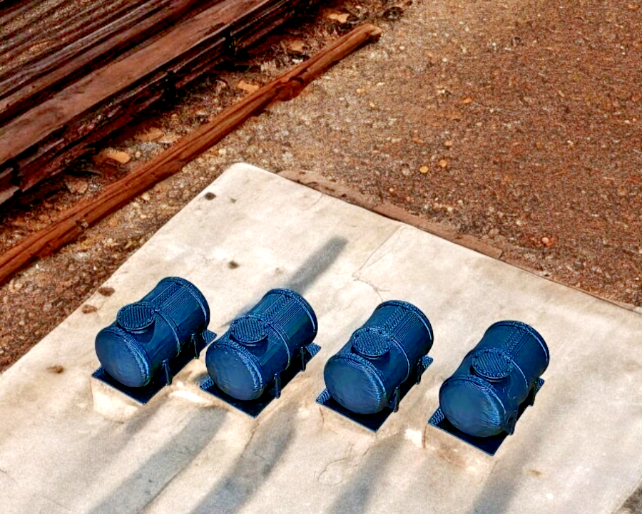 Gas Fuel Petrol Tank Body OO HO Gauge 1:76 Scale Models Train Railway Pack of 4