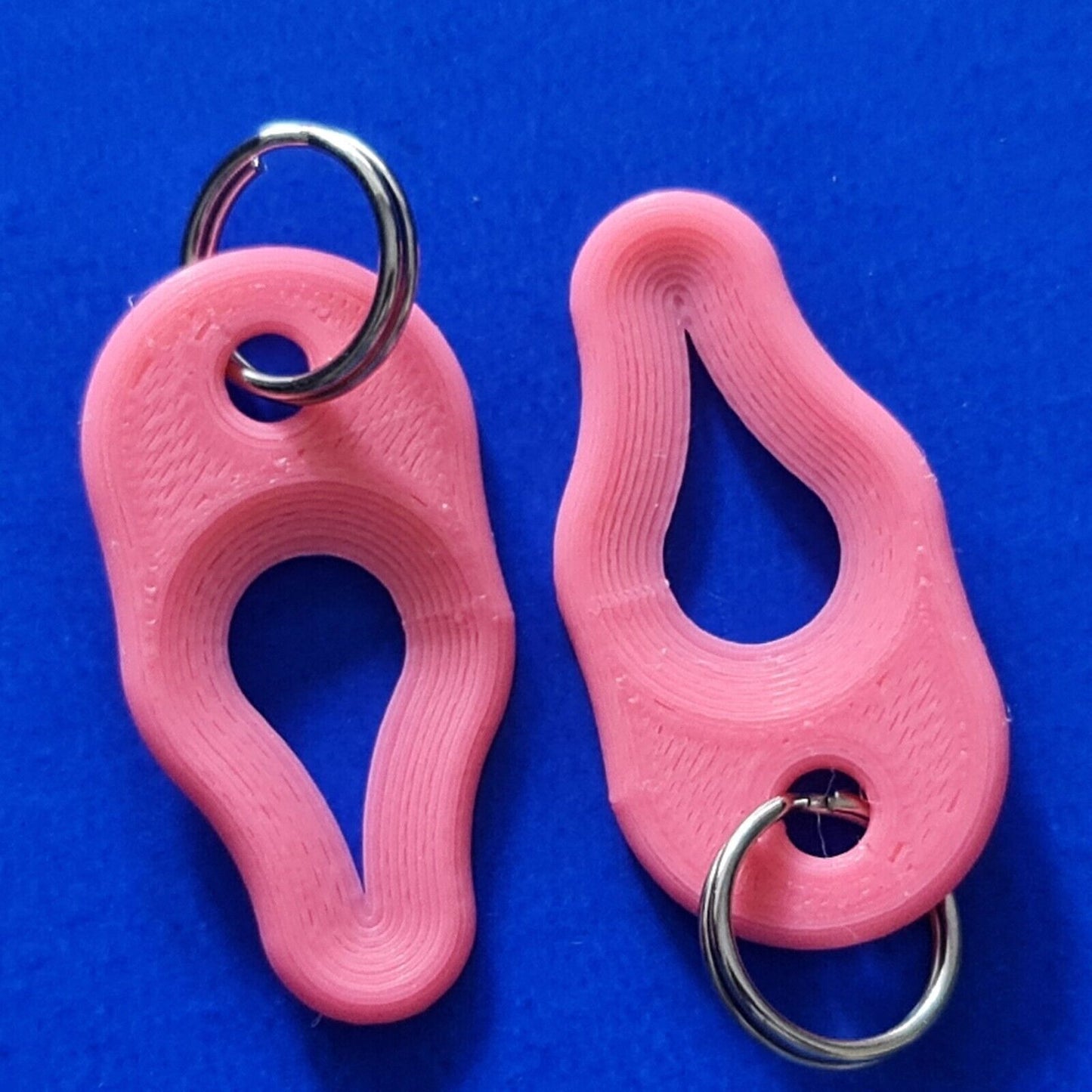 2 x Key Ring Tick Removal Tools Pastel Pink PLA Plastic dog cat horse human