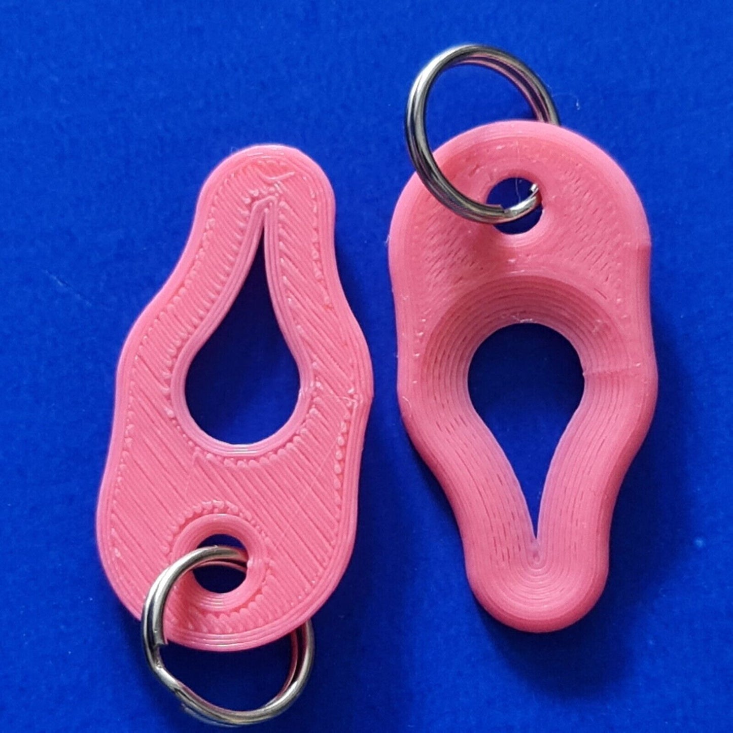 2 x Key Ring Tick Removal Tools Pastel Pink PLA Plastic dog cat horse human