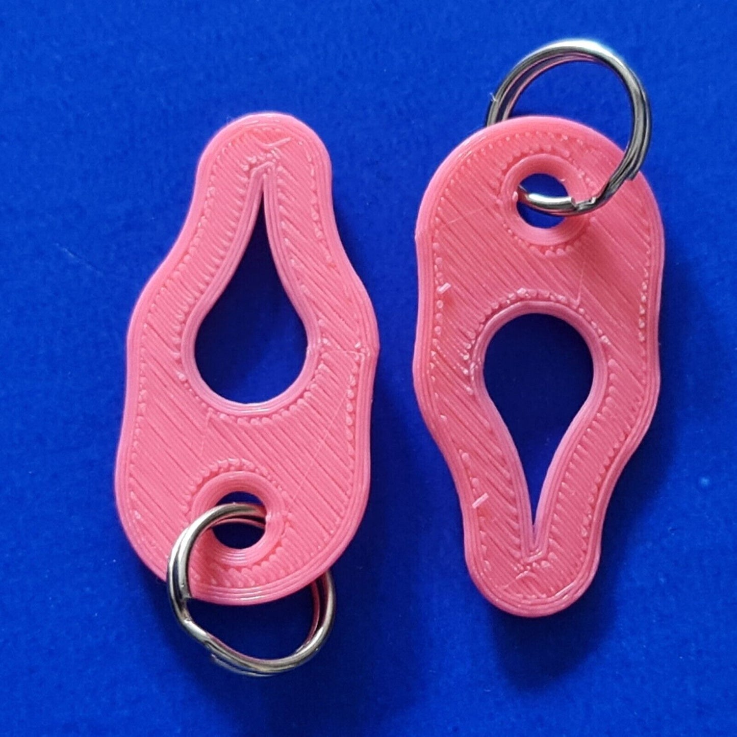 2 x Key Ring Tick Removal Tools Pastel Pink PLA Plastic dog cat horse human