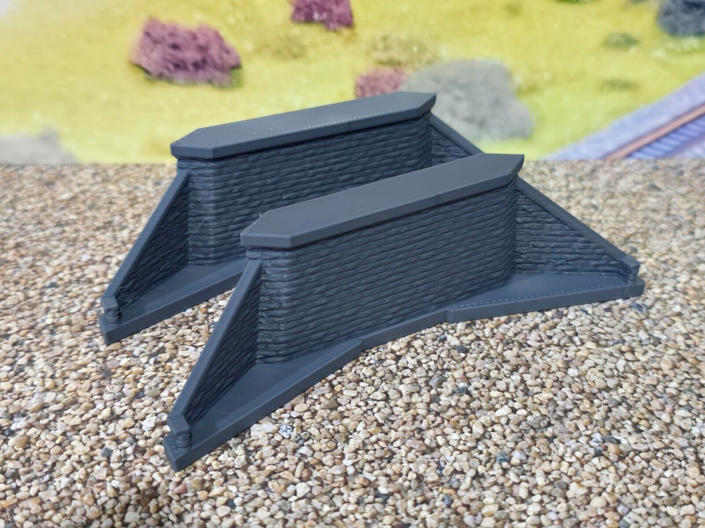 Double Track Bridge Std End Abutment Piers OO Gauge Model Railway 1:76 Scale