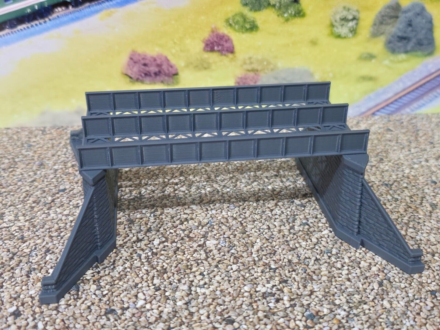 Double Track Bridge Std End Abutment Piers OO Gauge Model Railway 1:76 Scale