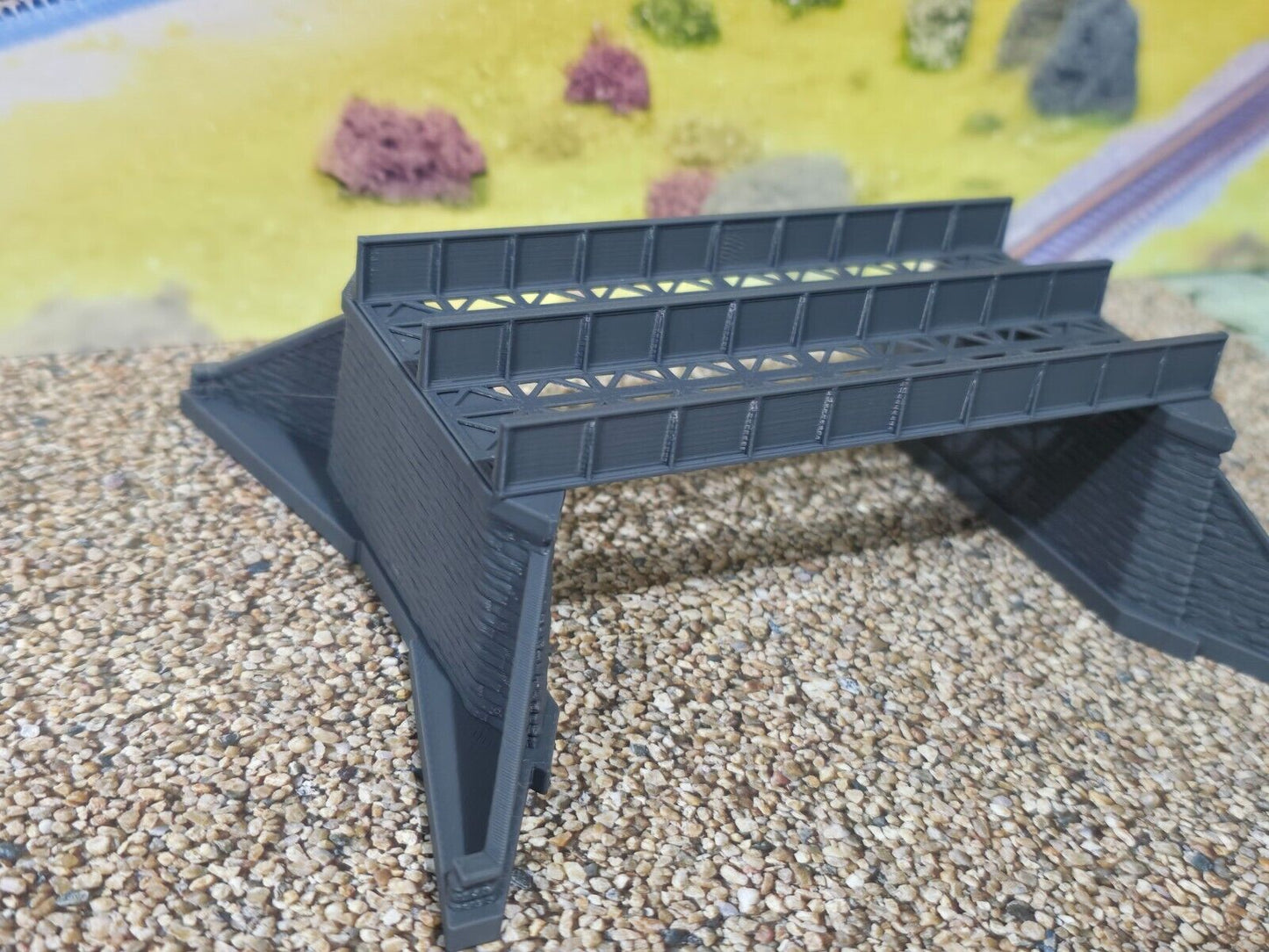 Double Track Bridge Std End Abutment Piers OO Gauge Model Railway 1:76 Scale