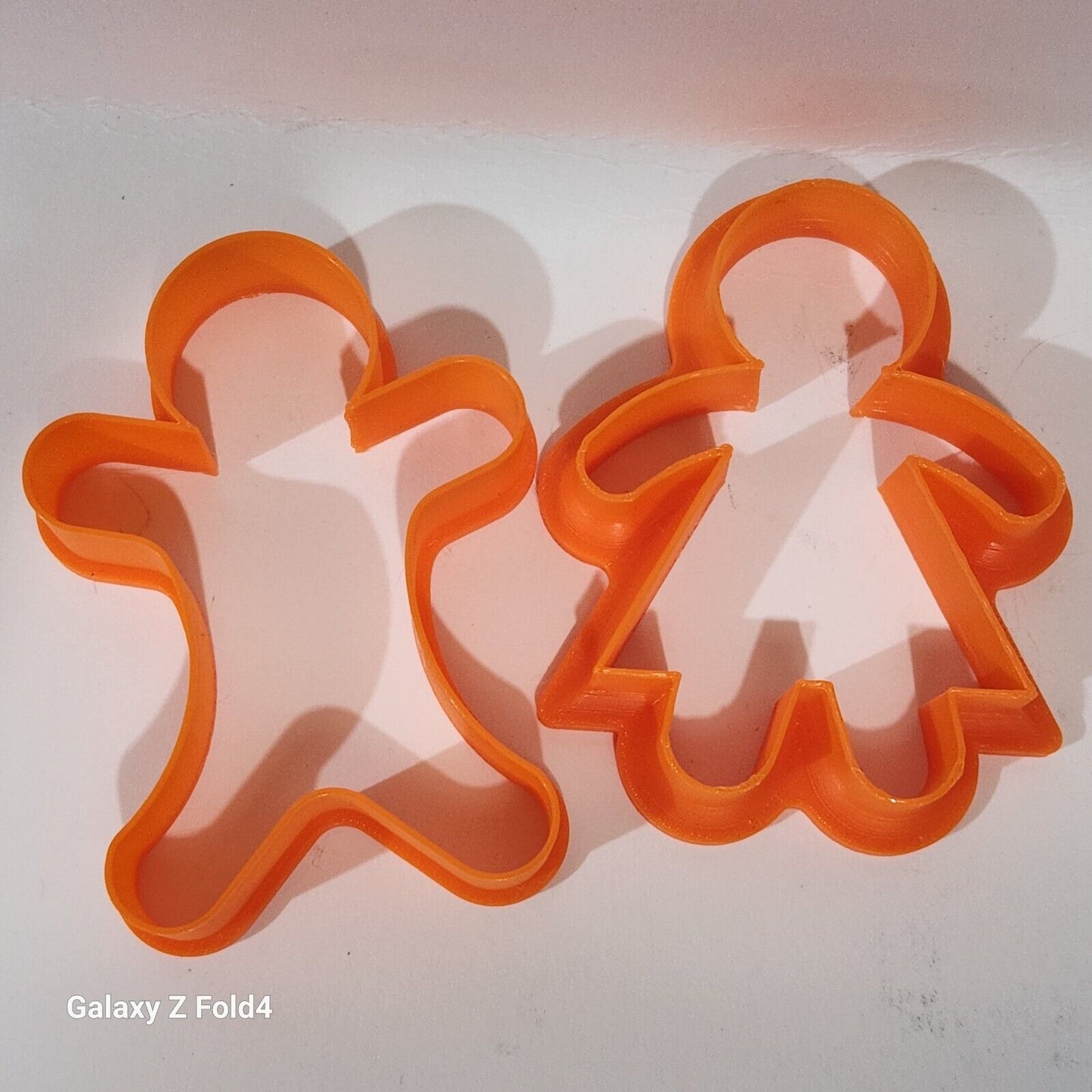 Set of 2 Gingerbread Man Woman Cookie Cutters 80mm many colours