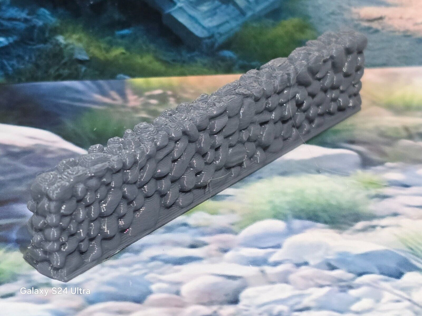 28mm Unpainted Grey 104mm short Stone Wall Bolt Action Table Top Wargames