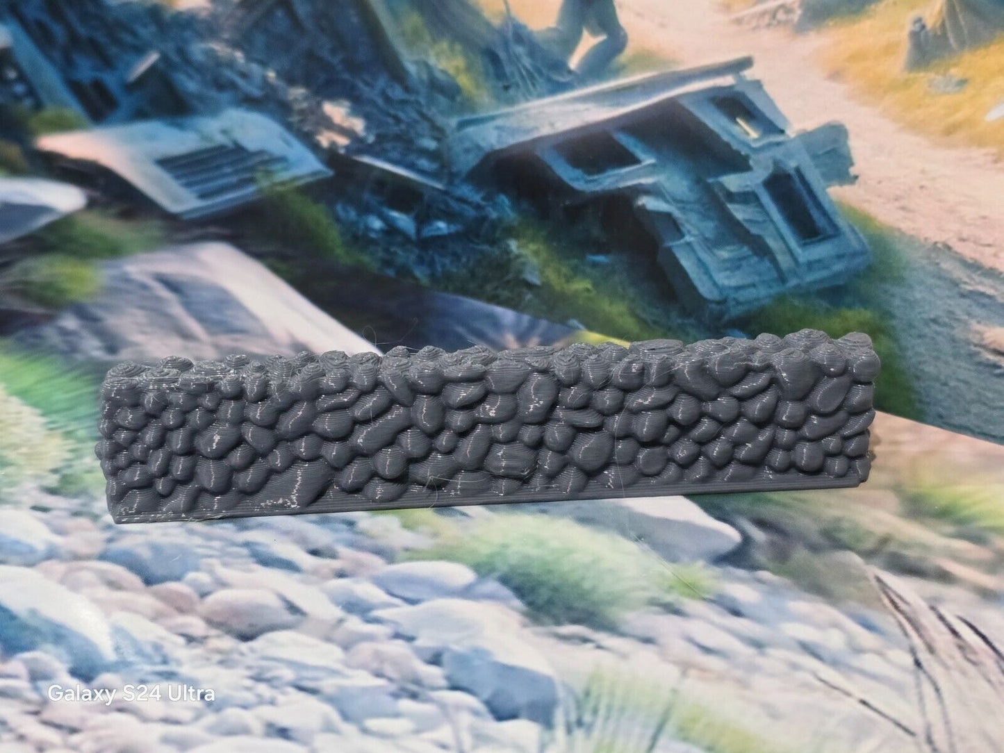 28mm Unpainted Grey 104mm short Stone Wall Bolt Action Table Top Wargames