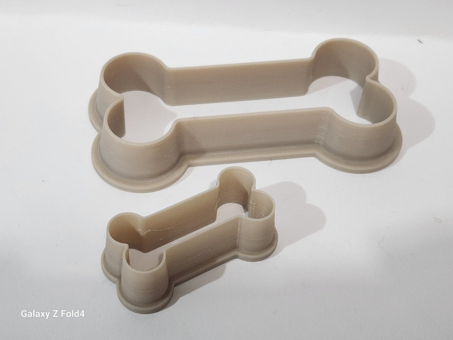 Set of 2 Dog Bone Shaped Cookie Cutters 60 & 120mm many colours