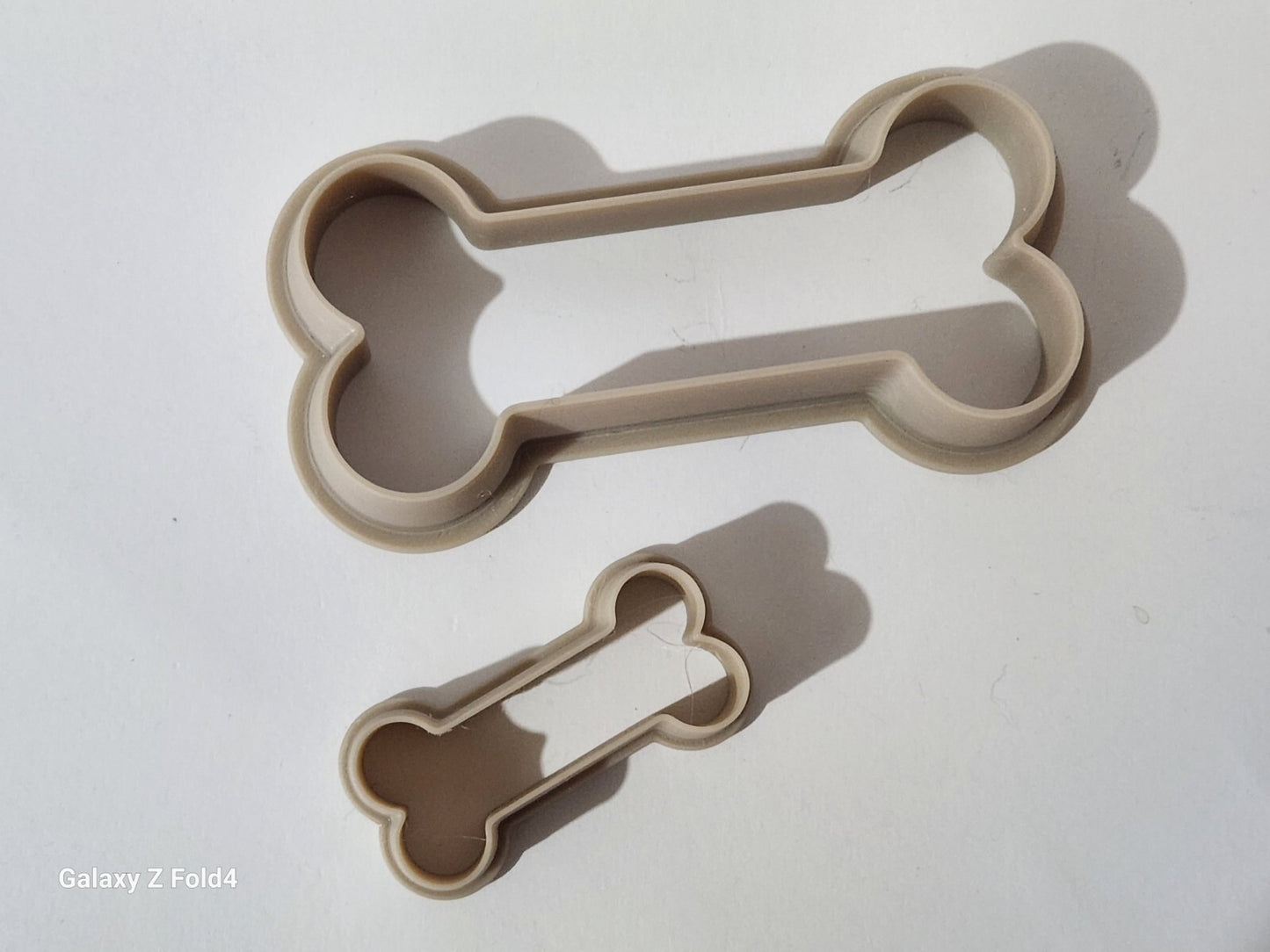 Set of 2 Dog Bone Shaped Cookie Cutters 60 & 120mm many colours