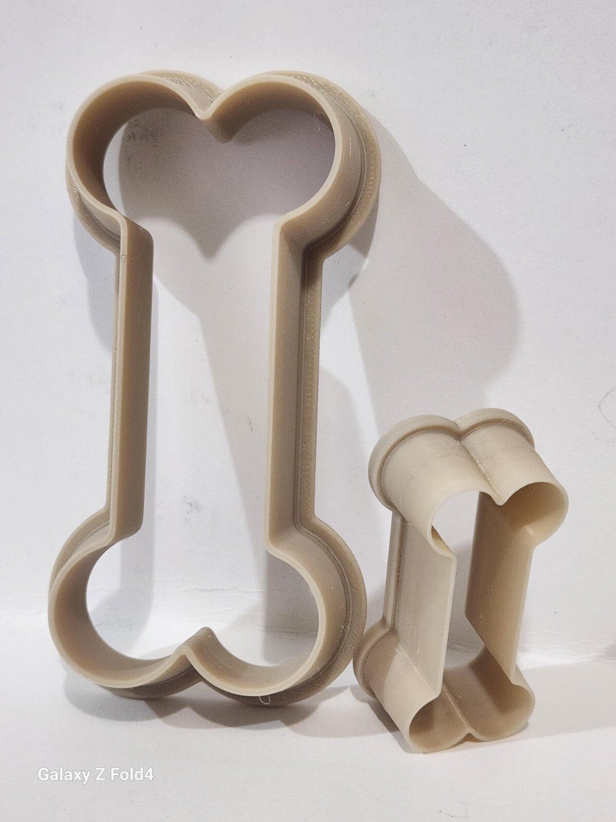 Set of 2 Dog Bone Shaped Cookie Cutters 60 & 120mm many colours