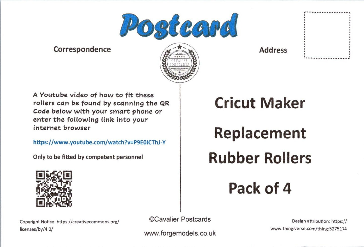 Pack of 4 Cricut Maker 3 Replacement Spare Rubber Rollers YD1