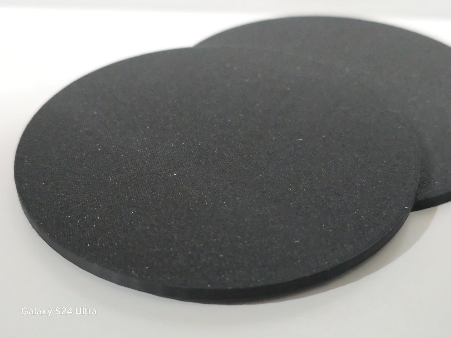 2pcs 90mm Round Small Miniature Model Bases 3mm Deep Thick Circular Base, Black