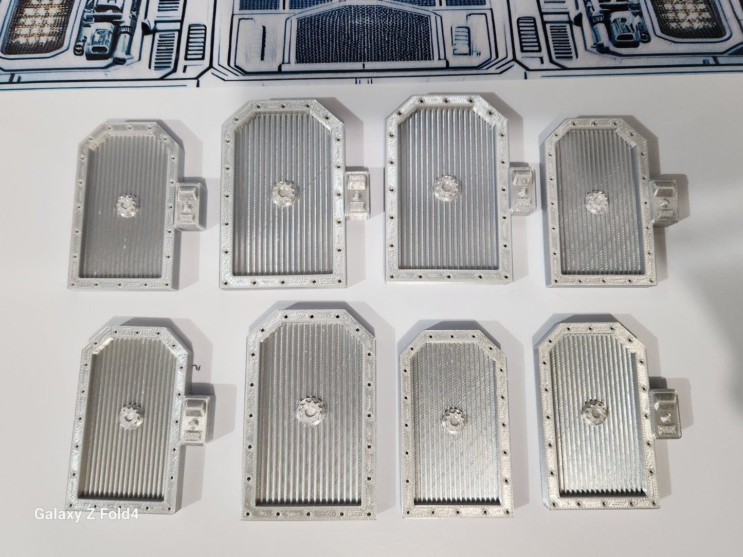 28mm Sci-Fi Greebles Doors Kitbash Set 8 pcs Cyberpunk Control Panels