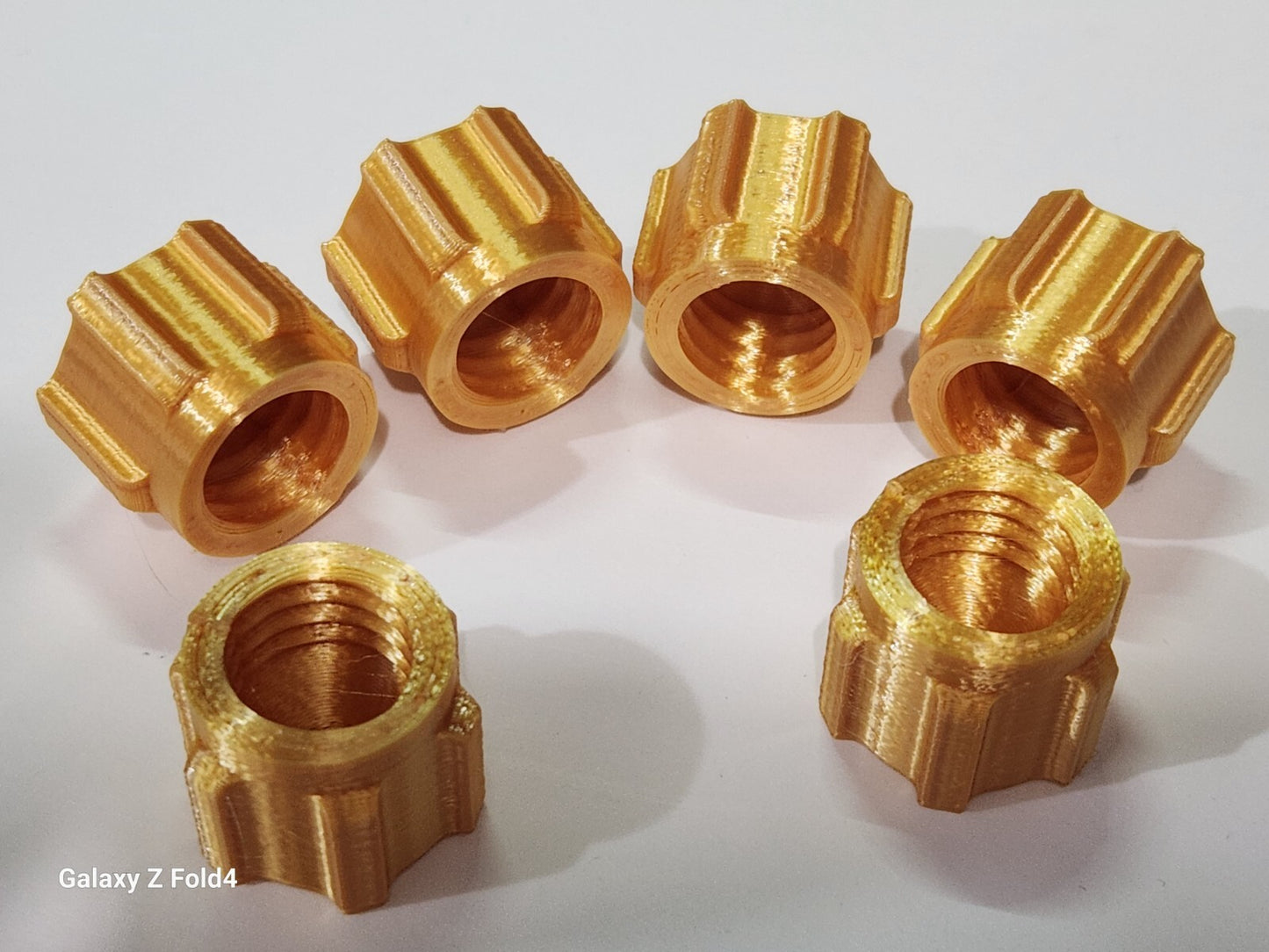 Pack of 6 Gold Silicone Sealer Sealant Mastik Tube Nozzle Screw Cap Tops