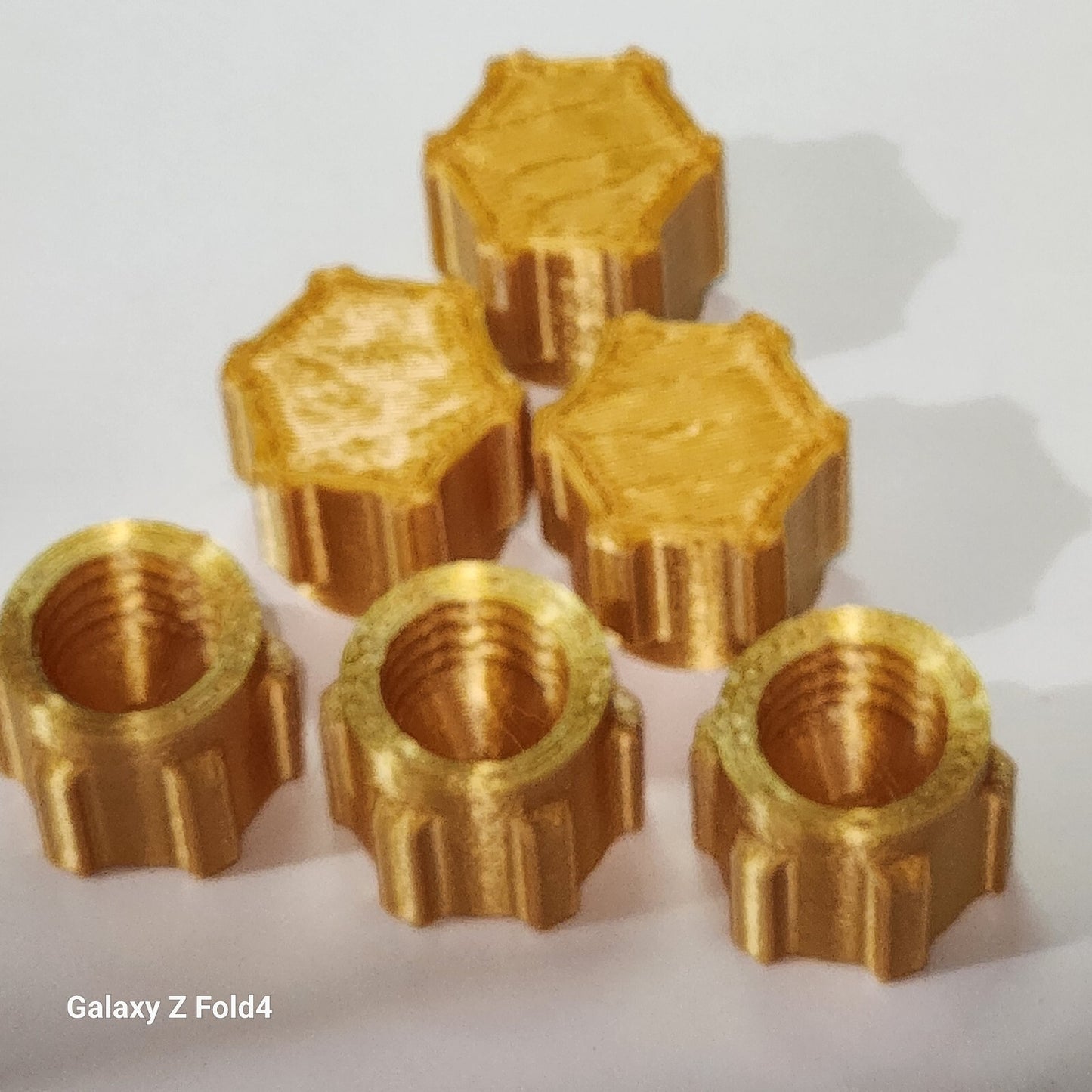 Pack of 6 Gold Silicone Sealer Sealant Mastik Tube Nozzle Screw Cap Tops