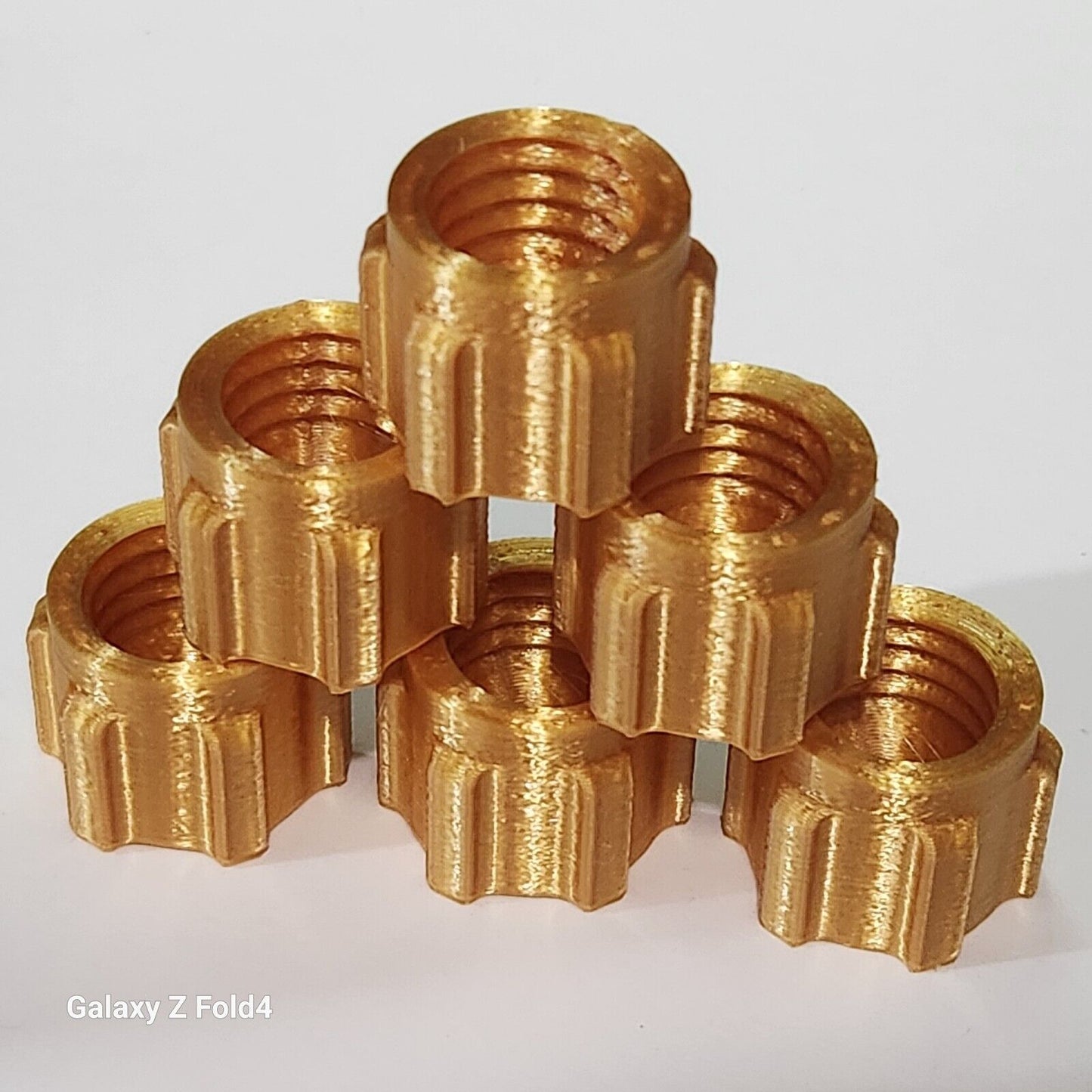 Pack of 6 Gold Silicone Sealer Sealant Mastik Tube Nozzle Screw Cap Tops