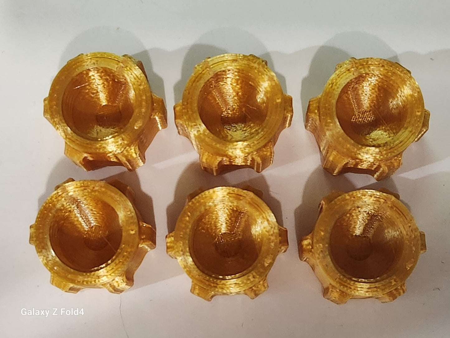 Pack of 6 Gold Silicone Sealer Sealant Mastik Tube Nozzle Screw Cap Tops