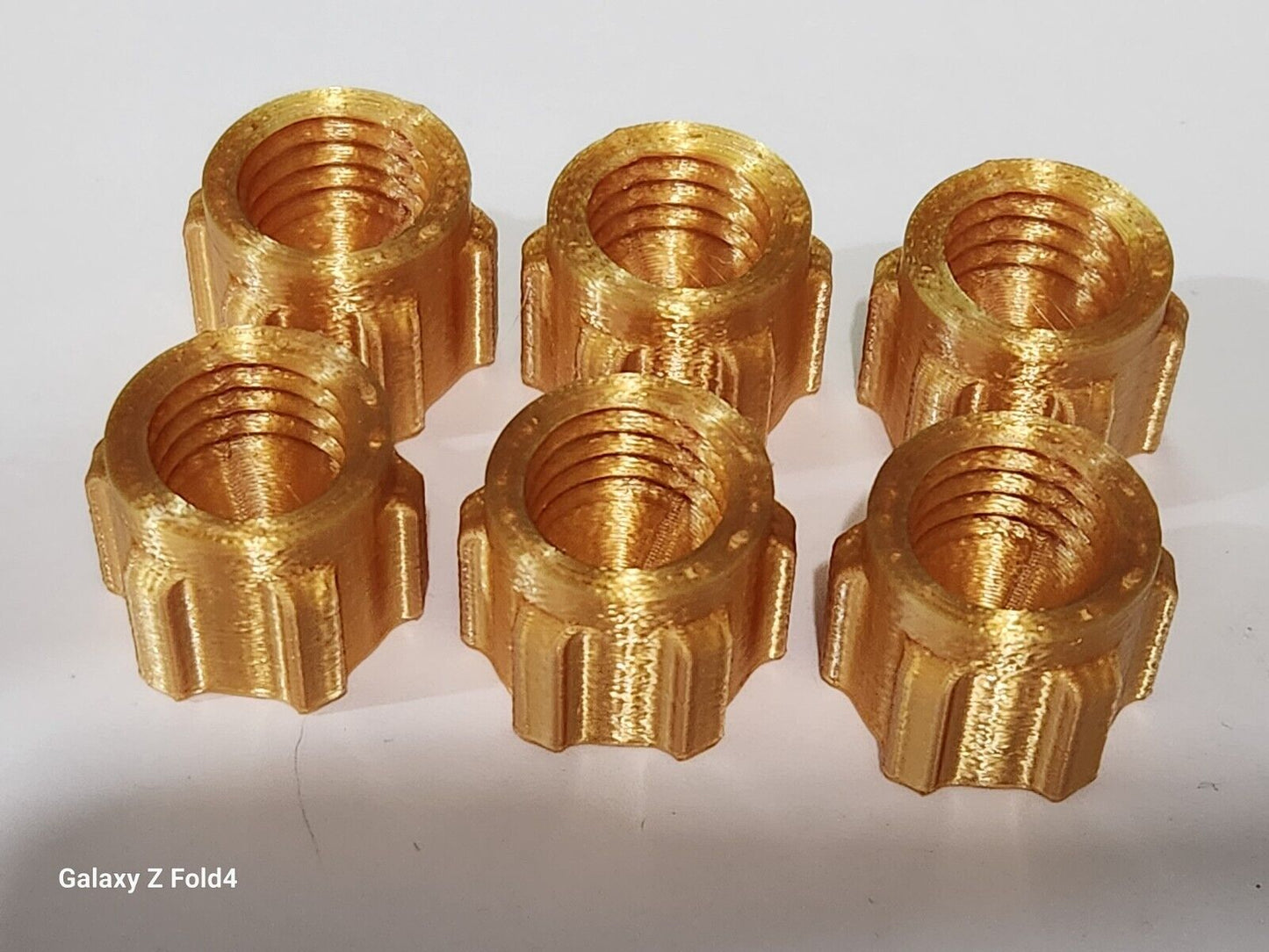 Pack of 6 Gold Silicone Sealer Sealant Mastik Tube Nozzle Screw Cap Tops