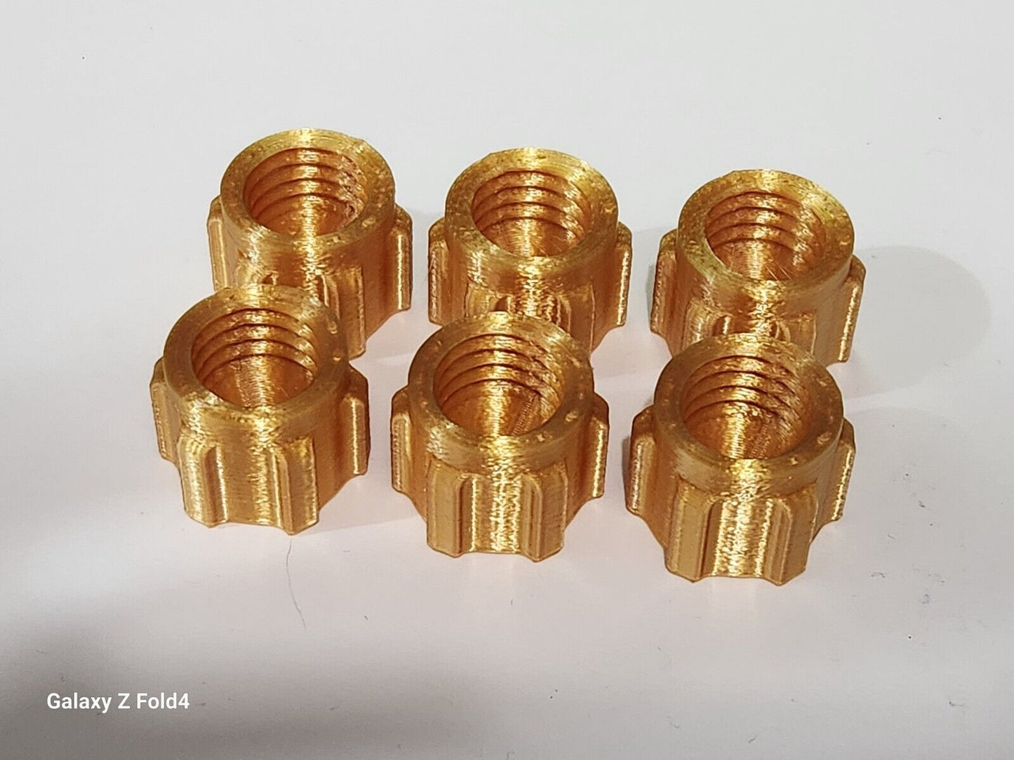 Pack of 6 Gold Silicone Sealer Sealant Mastik Tube Nozzle Screw Cap Tops