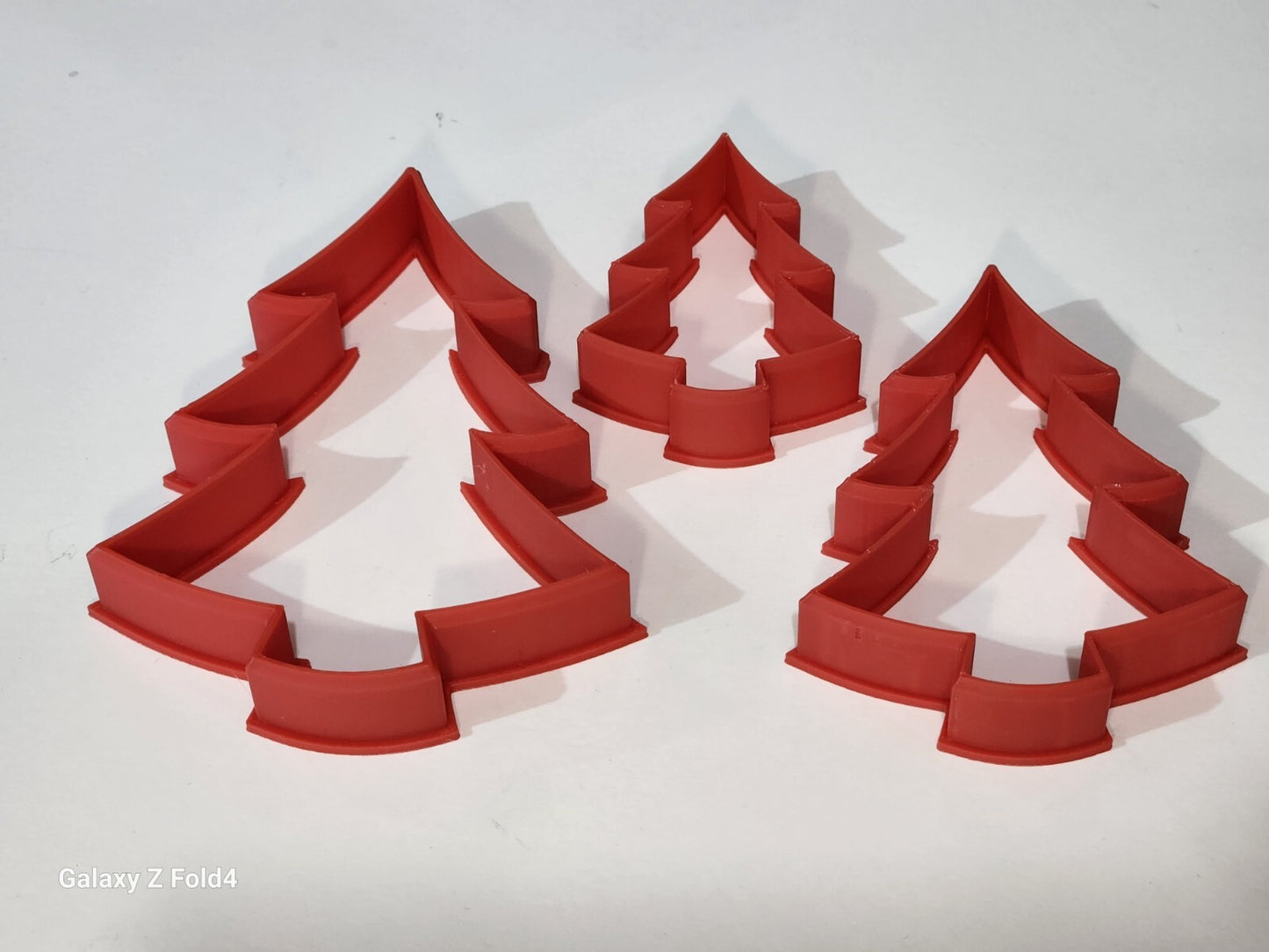 Cookie Cutters Set of 3 Christmas Xmas Tree Shaped 55, 80 & 100mm many colours