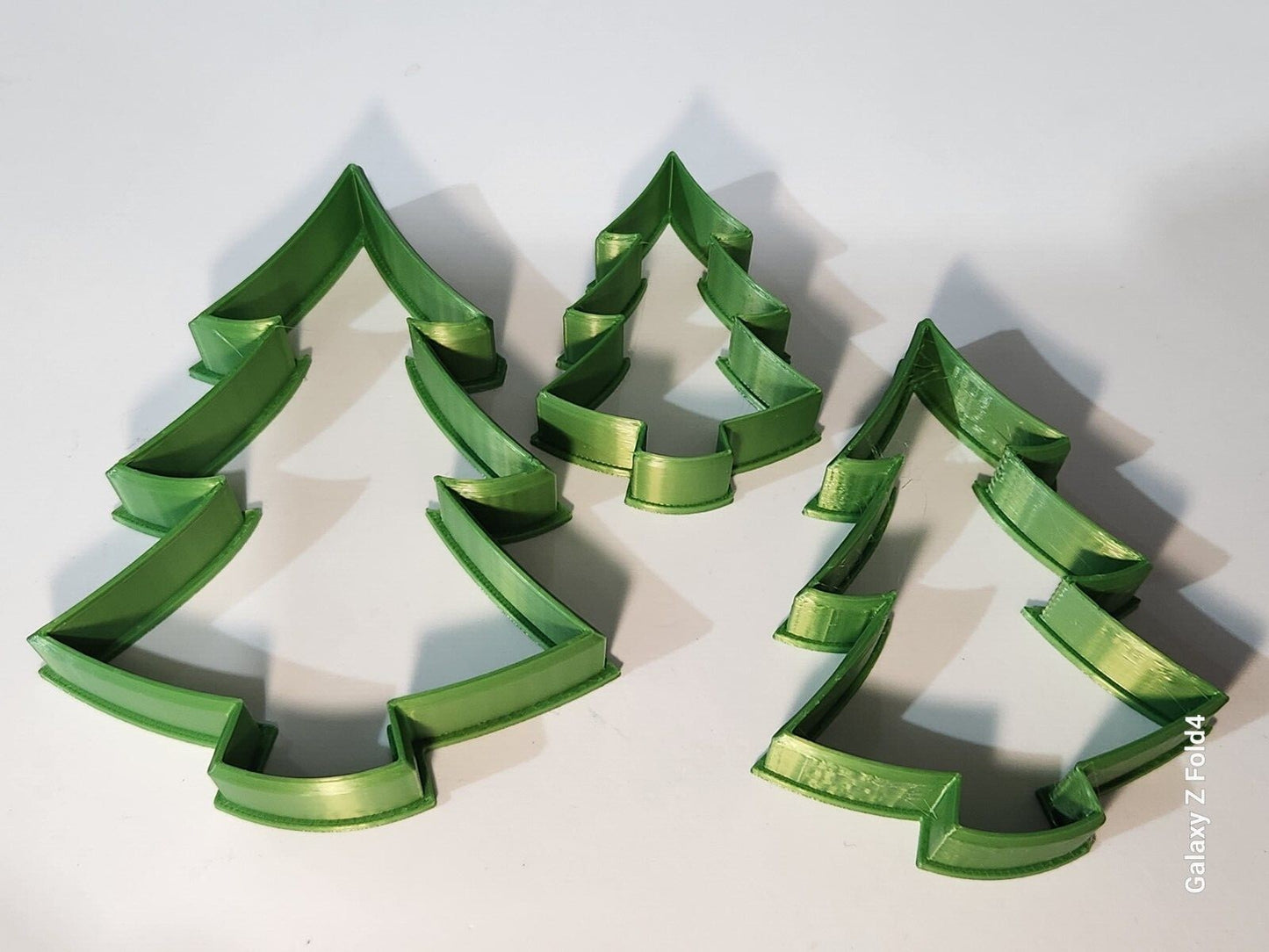 Cookie Cutters Set of 3 Christmas Xmas Tree Shaped 55, 80 & 100mm many colours