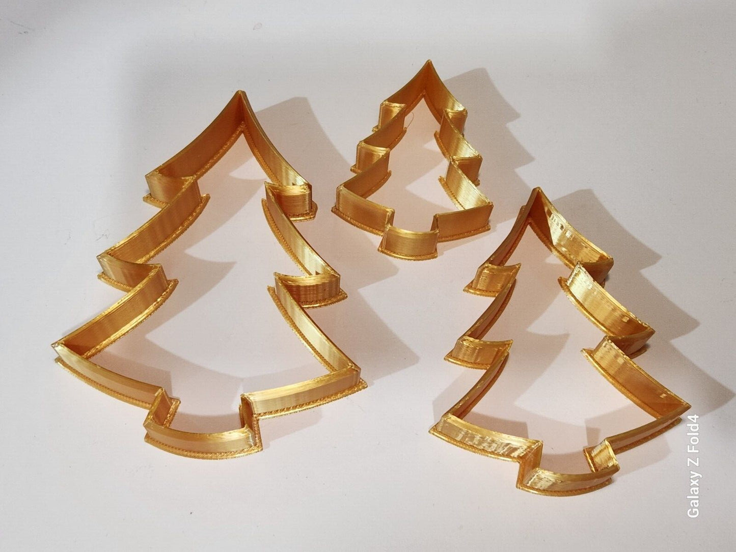 Cookie Cutters Set of 3 Christmas Xmas Tree Shaped 55, 80 & 100mm many colours