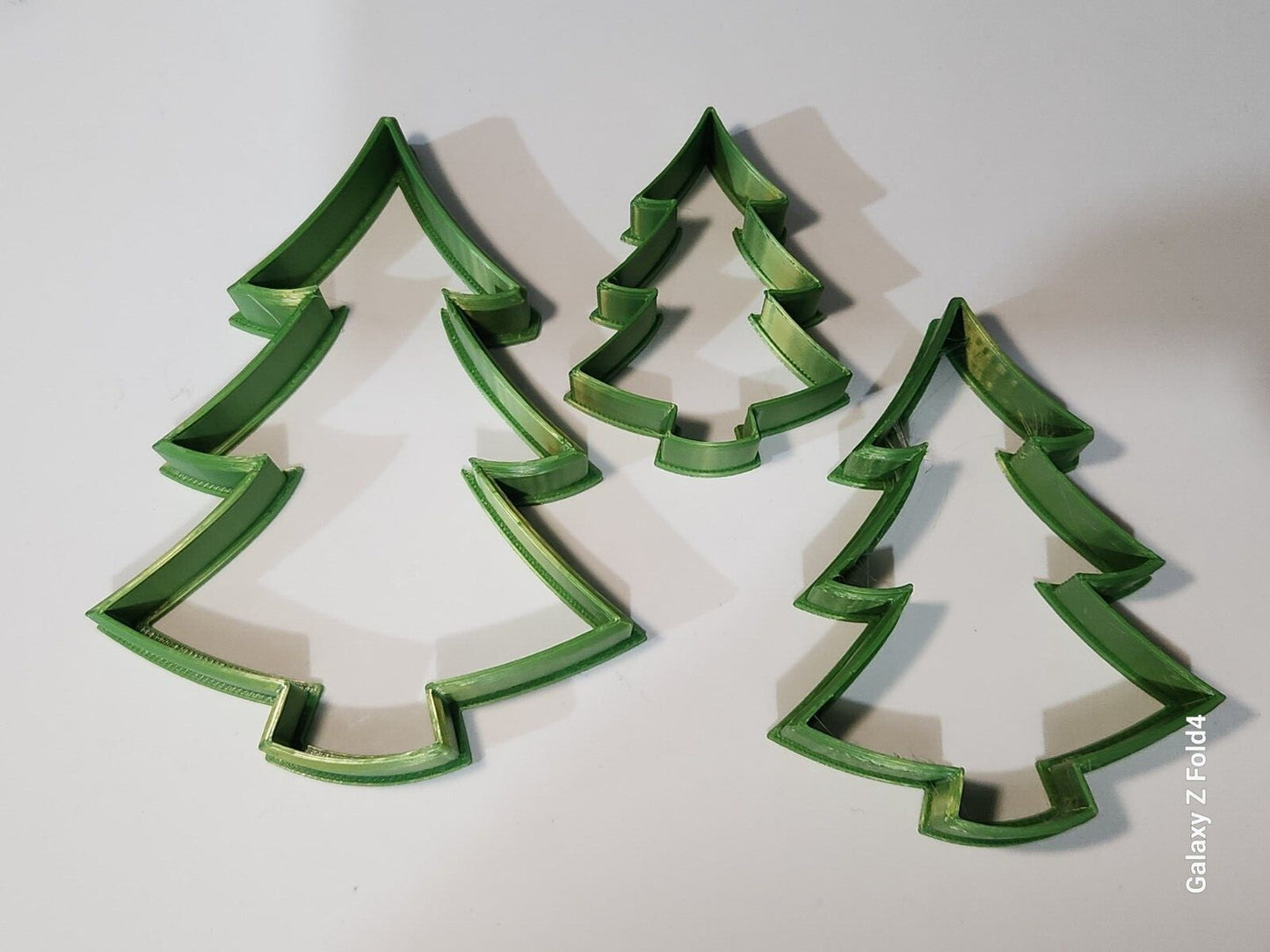 Cookie Cutters Set of 3 Christmas Xmas Tree Shaped 55, 80 & 100mm many colours