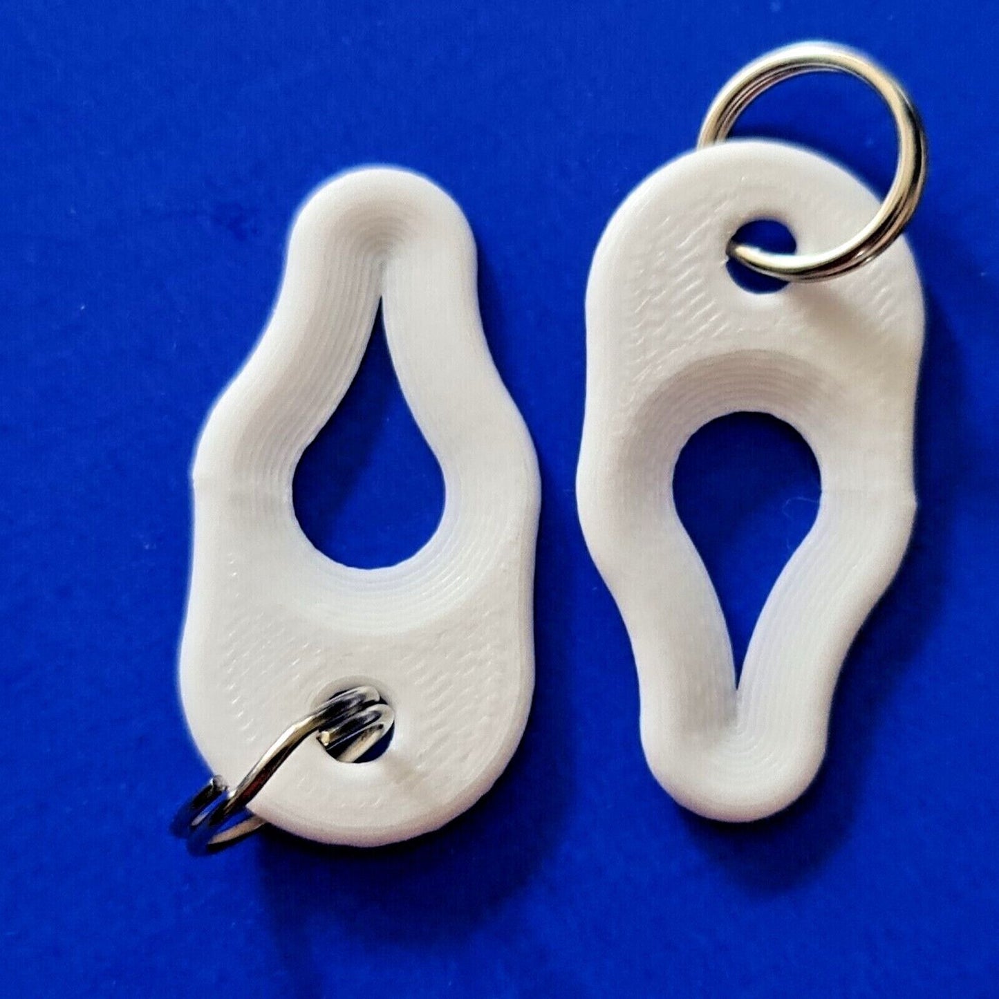 2 x Key Ring Tick Removal Tools White PLA Plastic Biodegradable dog cat horse