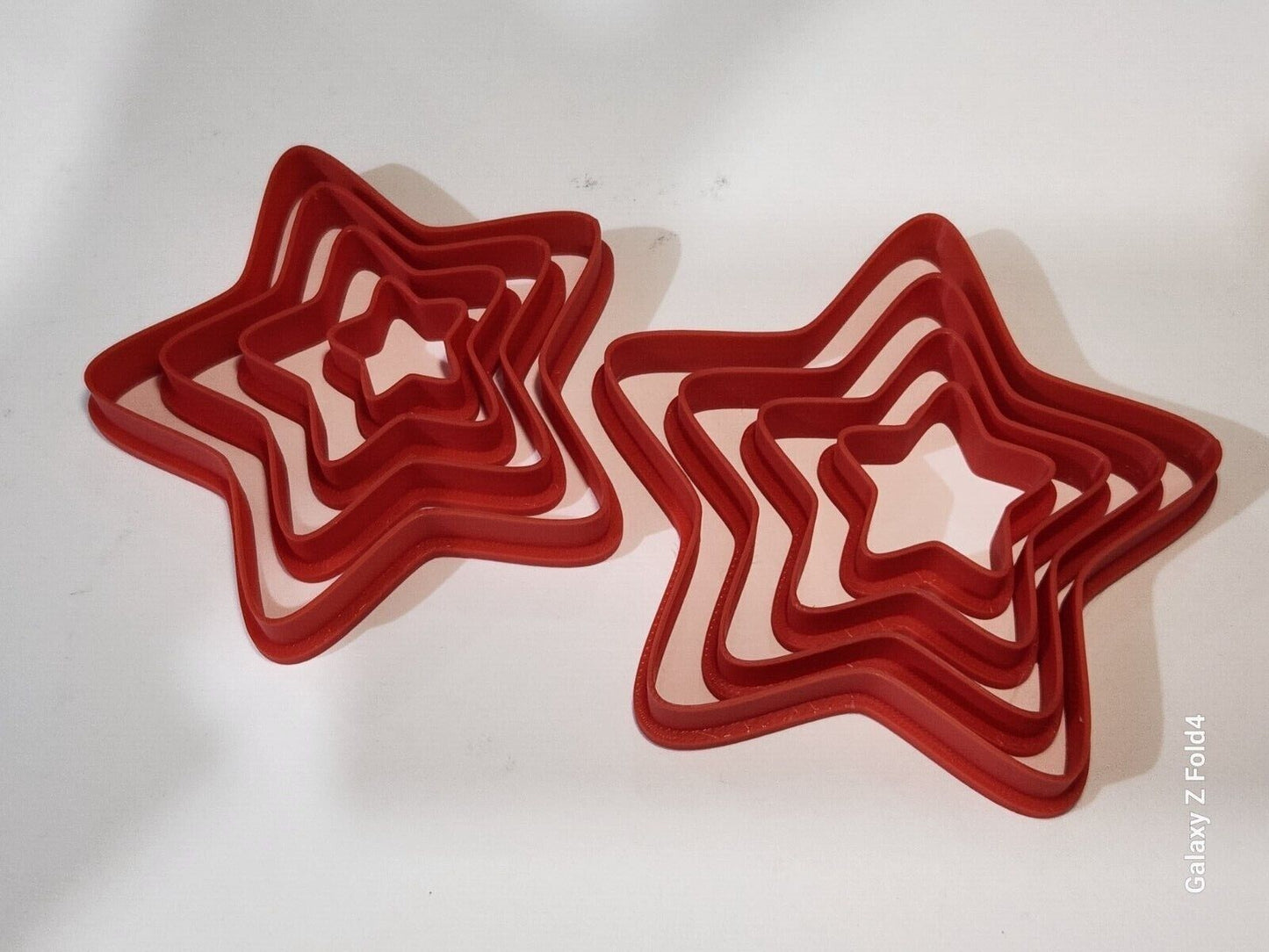 Set of 8 Star Shaped Cookie Cutters 20-90mm